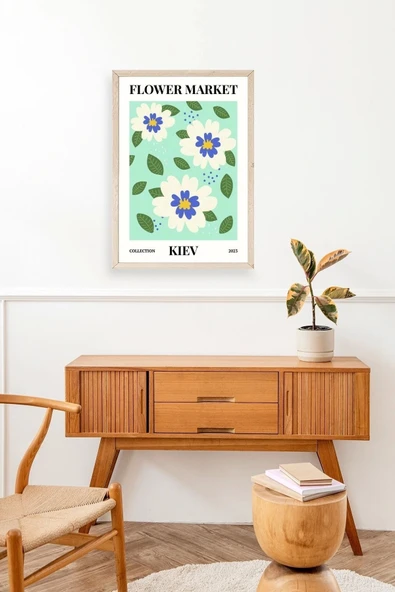 Çiçek Ahşap Çerçeveli Tablo 50 x 70 - Resim 3