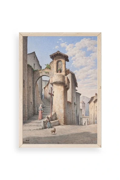 Street in Subiaco Ahşap Çerçeveli Tablo 30 x 42 ürün görseli 1