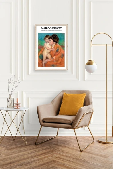 Mary Cassatt Ahşap Çerçeveli Tablo 50 x 70 - Resim 2