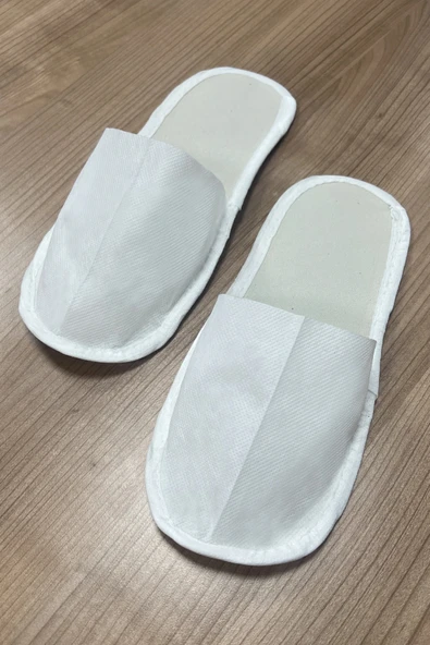 50 Çift Otel Terlik, Overlok Terlik, Tek Kullanımlık Otel Terliği - Resim 3