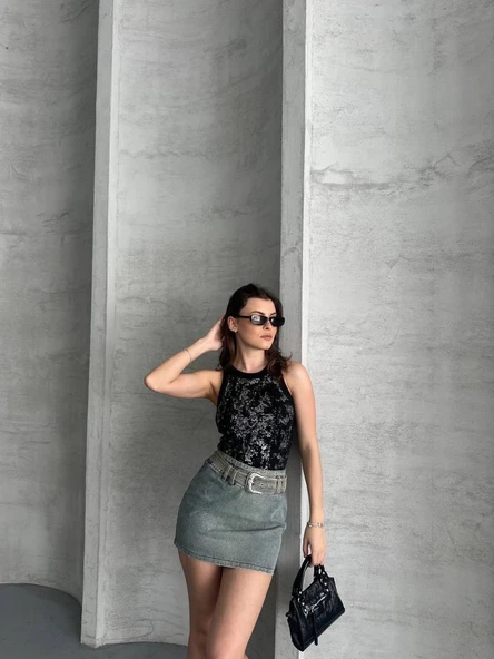 Varaklı bluz - Resim 3