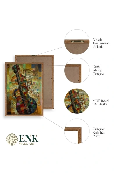 Keman Ahşap Çerçeveli Tablo 30 x 42 - Resim 4