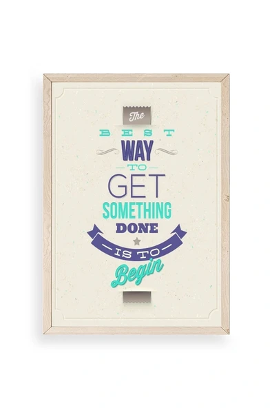 Motto Ahşap Çerçeveli Tablo 17 x 23 ürün görseli 1