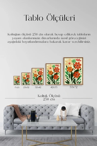 Çiçek Ahşap Çerçeveli Tablo 23 x 30 - Resim 5