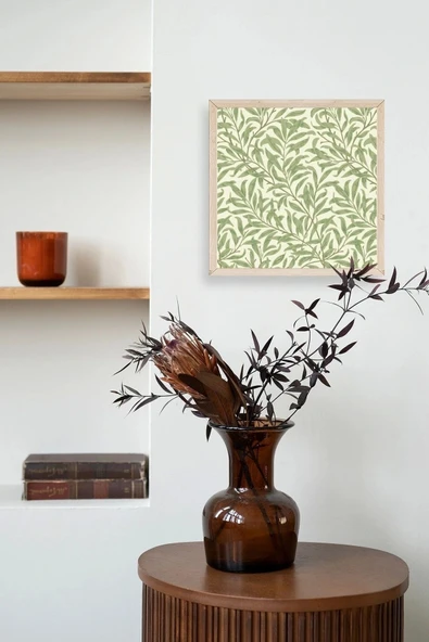 Yapraklar Ahşap Çerçeveli Tablo 50 x 50 - Resim 3