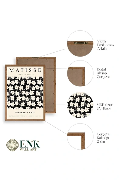 Matisse Ahşap Çerçeveli Tablo 50 x 70 - Resim 4