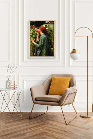 Kadın Ahşap Çerçeveli Tablo 50 x 70 - Resim 2