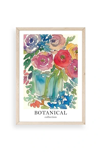 Çiçek Ahşap Çerçeveli Tablo 23 x 30 ürün görseli 1