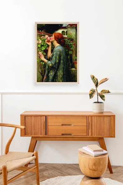 Kadın Ahşap Çerçeveli Tablo 50 x 70 - Resim 3