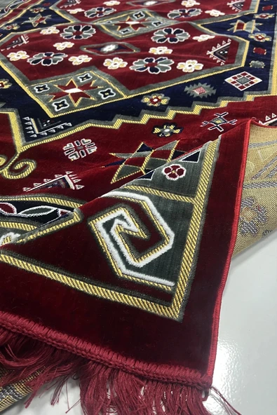 Makina Halısı Saçaklı Kaymaz Taban Halı 2x3 Metre - Resim 2