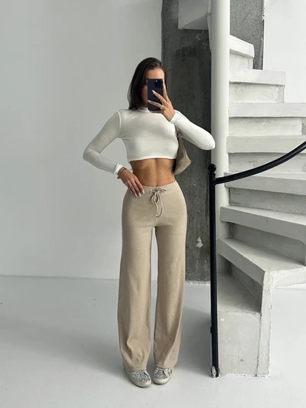 Fit comfort bej salaş pantolon - Resim 4