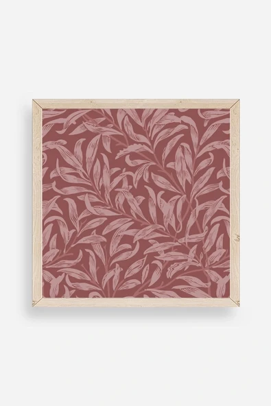 Yaprak Ahşap Çerçeveli Tablo 50 x 50 ürün görseli 1