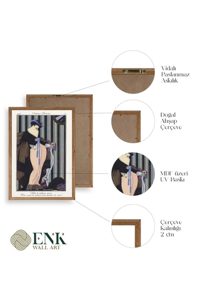 Paris Kostümleri Ahşap Çerçeveli Tablo 23 x 30 - Resim 4