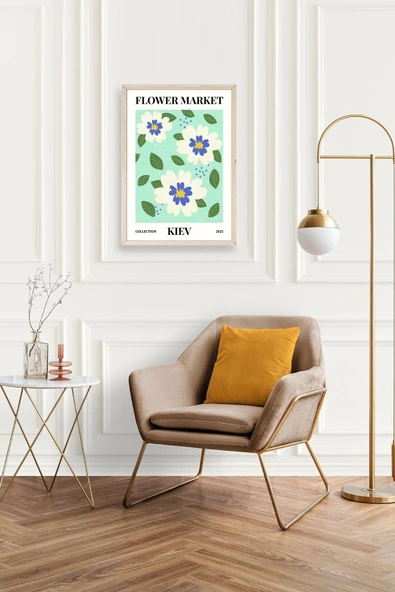 Çiçek Ahşap Çerçeveli Tablo 50 x 70 - Resim 2