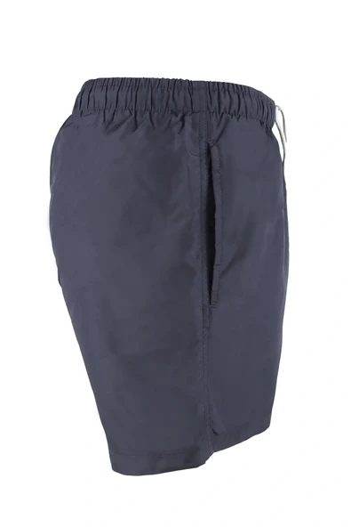 Erkek Deniz Şortu 2 Cepli Pamuklu Polyester Su Yitici Tahriş Etmeyen Astar Antrasit K236 - Resim 2