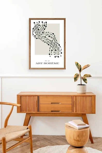 Soyut Ahşap Çerçeveli Tablo 23 x 30 - Resim 3