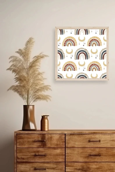 Gökkuşağı Ahşap Çerçeveli Tablo 50 x 50 - Resim 2