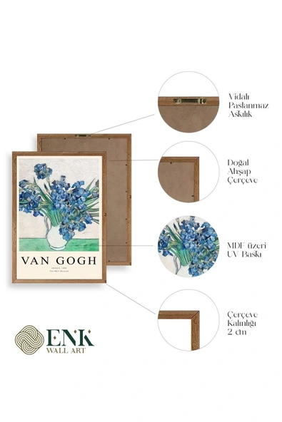 Van Gogh Ahşap Çerçeveli Tablo 23 x 30 - Resim 4
