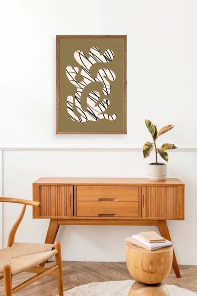 Soyut Ahşap Çerçeveli Tablo 17 x 23 - Resim 3