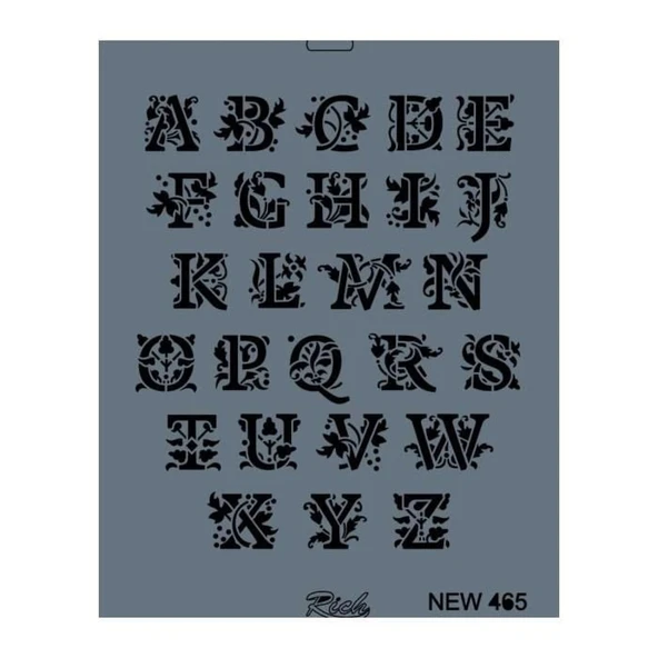 Rich New Seri N-465 Stencil 35x25 cm - Resim 3