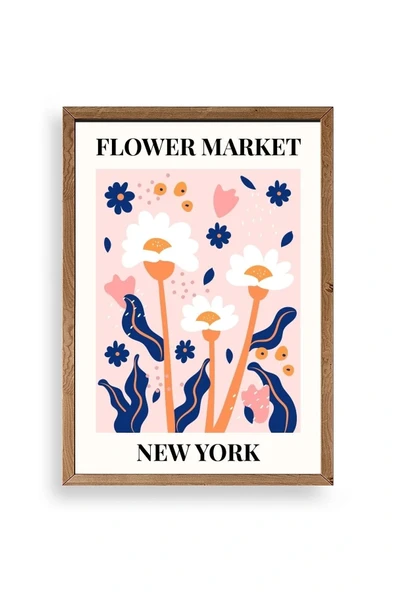 Çiçek Ahşap Çerçeveli Tablo 23 x 30 ürün görseli 1