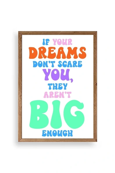 Motto Ahşap Çerçeveli Tablo 23 x 30 ürün görseli 1