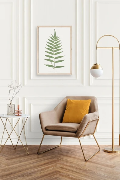 Polypodium Franxinifolium Ahşap Çerçeveli Tablo 30 x 42 - Resim 3