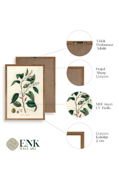 Yaprak Ahşap Çerçeveli Tablo 23 x 30 - Resim 4