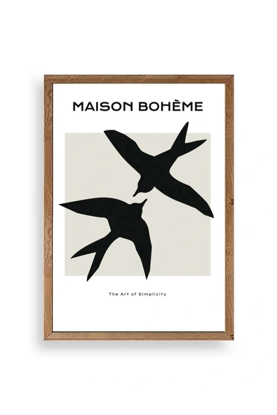 Kuşlar Ahşap Çerçeveli Tablo 50 x 70 ürün görseli 1