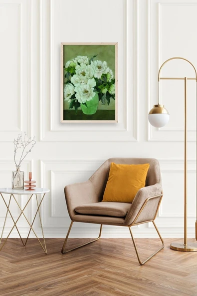 Çiçekler Ahşap Çerçeveli Tablo 23 x 30 - Resim 2