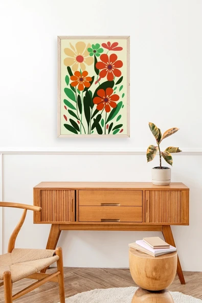 Çiçek Ahşap Çerçeveli Tablo 23 x 30 - Resim 3