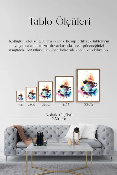 Kahve Ahşap Çerçeveli Tablo 50 x 70 - Resim 5