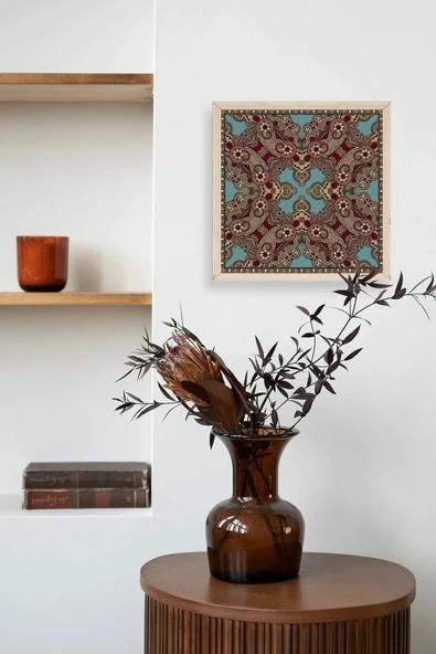 Desen Ahşap Çerçeveli Tablo 42 x 42 - Resim 3