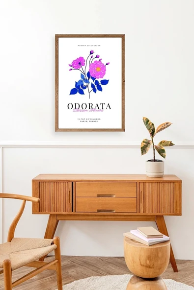 Çiçek Ahşap Çerçeveli Tablo 30 x 42 - Resim 3