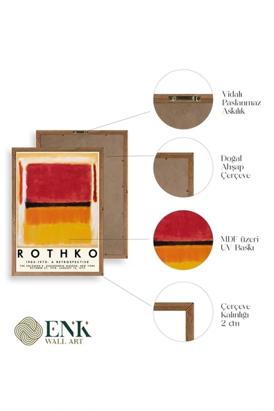 Rothko Ahşap Çerçeveli Tablo 23 x 30 - Resim 4