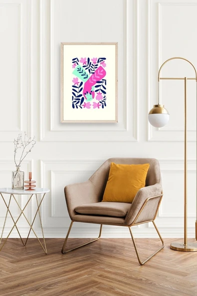 Soyut Ahşap Çerçeveli Tablo 30 x 42 - Resim 2