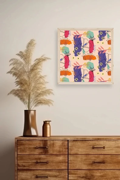 Modern Ahşap Çerçeveli Tablo 50 x 50 - Resim 2