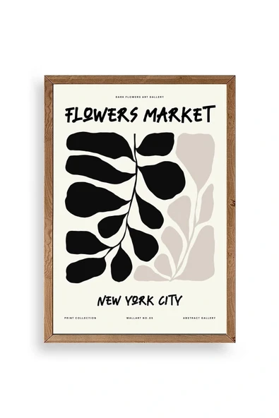 Yaprak Ahşap Çerçeveli Tablo 30 x 42 ürün görseli 1