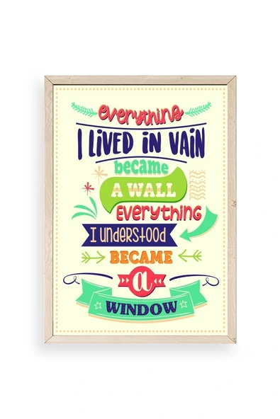 Motto Ahşap Çerçeveli Tablo 30 x 42 ürün görseli 1