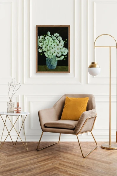 Çiçekler Ahşap Çerçeveli Tablo 23 x 30 - Resim 2