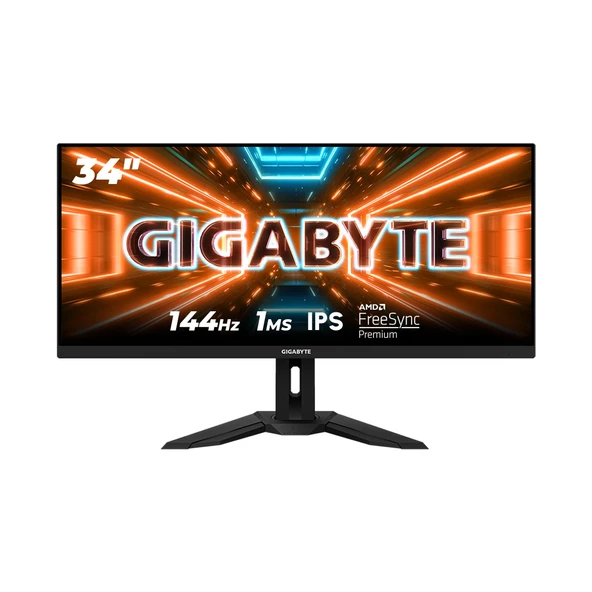 Gigabyte M34WQ 34 '' 144 HZ 1 MS IPS WQHD(2K) HDR400 HDMI+DP GAMING MONİTÖR ürün görseli 1