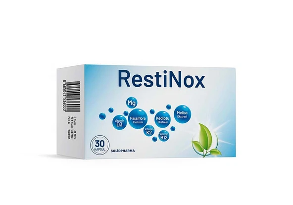 RESTİNOX (30 Kapsül) Uyku Kalitesi ve Enerji Desteği İçin Bitkisel Takviye ürün görseli 1