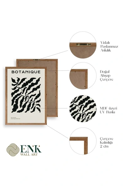 Soyut Ahşap Çerçeveli Tablo 50 x 70 - Resim 4