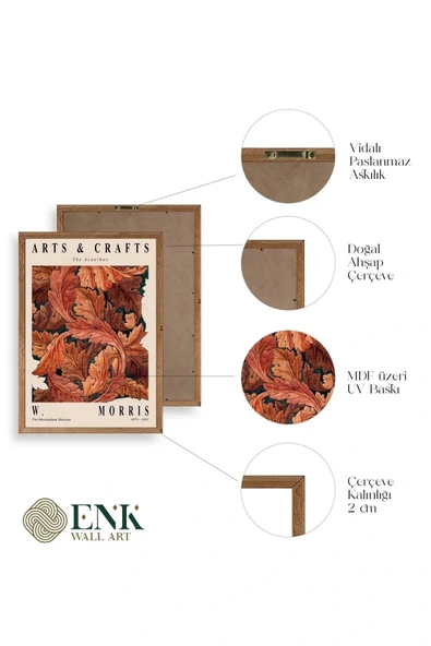 Morris Ahşap Çerçeveli Tablo 50 x 70 - Resim 4