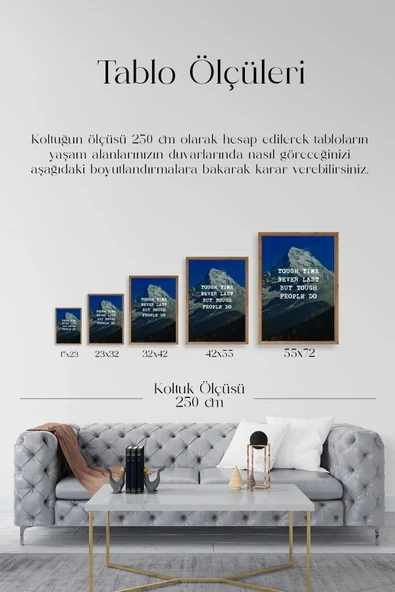 Motto Ahşap Çerçeveli Tablo 23 x 30 - Resim 5