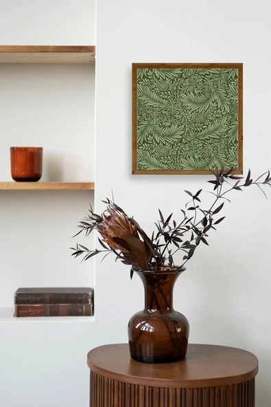 Yaprak Ahşap Çerçeveli Tablo 50 x 50 - Resim 3