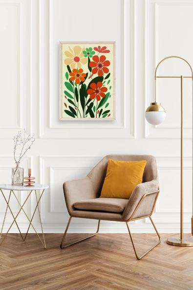 Çiçek Ahşap Çerçeveli Tablo 23 x 30 - Resim 2