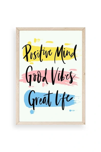 Motto Ahşap Çerçeveli Tablo 50 x 70 ürün görseli 1