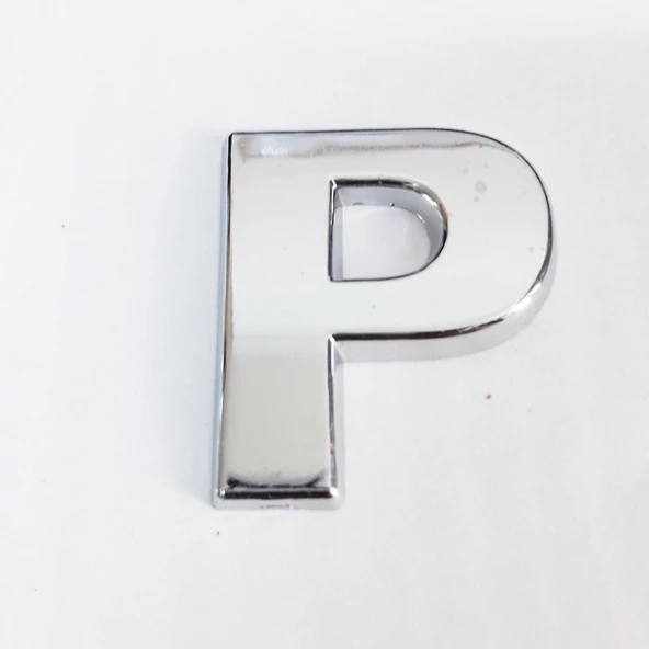 Cemax P Harfi  3,75 cm Krom Yapışkanlı ürün görseli 1