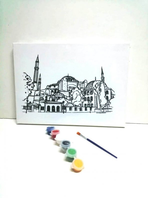 Hayal Sepeti Resimli Tuval Boyama AYASOFYA CAMİ 25x35cm